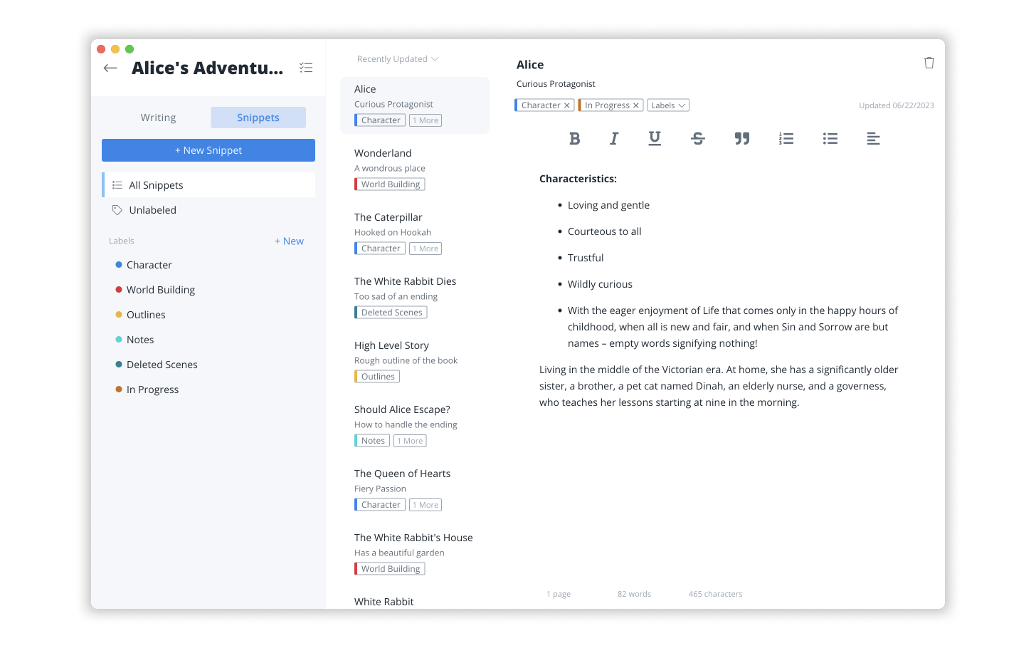 Creative Freedom with Snippets